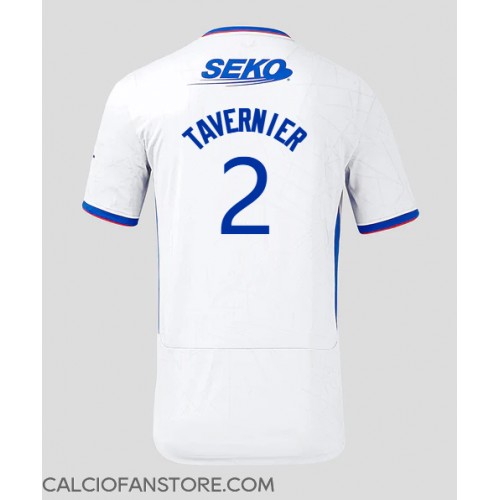 Maglia Calcio Rangers James Tavernier #2 Seconda Divisa 2024-25 Manica Corta